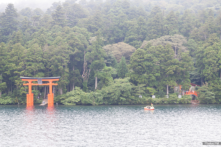 Le Torii du Hakone-jinja sur le lac Ashi - Japon